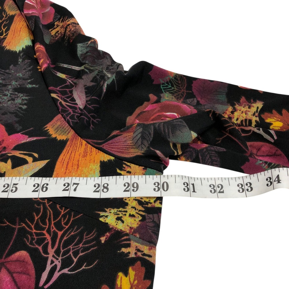 Serengeti Multicolor Floral Print Tunic Top Size 3X Button Front Boho Office - Picture 12 of 14
